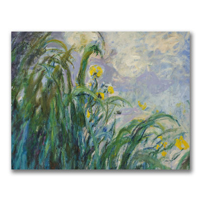 « the yellow iris » par claude monet, reproduction d’art sur toile
