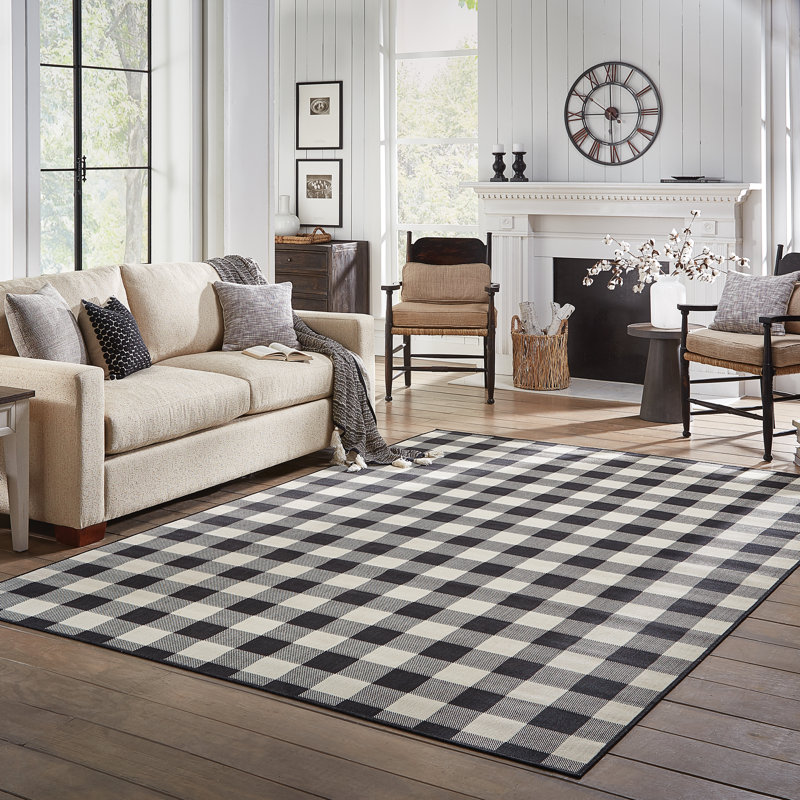 Tapis en polypropylène tissé à la machine Crawfordville, Rectangle 1 pi 9 po x 3 pi 9 po