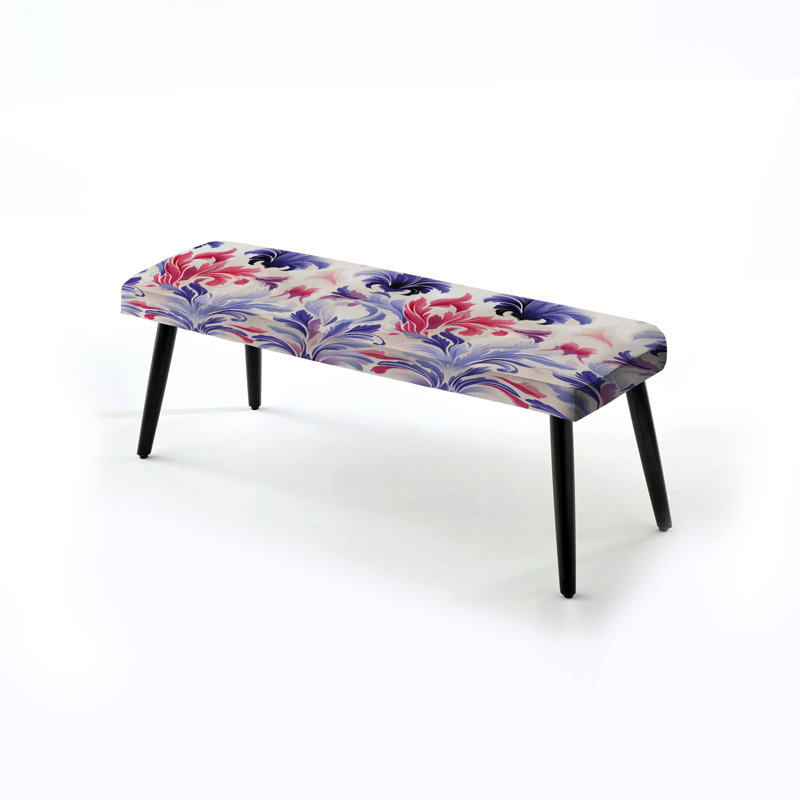 Ikat rose et mauve sur fond de banc Ikat