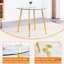 Élégante table ronde avec surface en verre transparent et pieds dorés, plateau chic en verre moderne Home Chic Touch Redéfinissez votre style-273735753