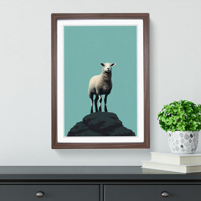 Sheep Minimalism No.2 - Framed Print
