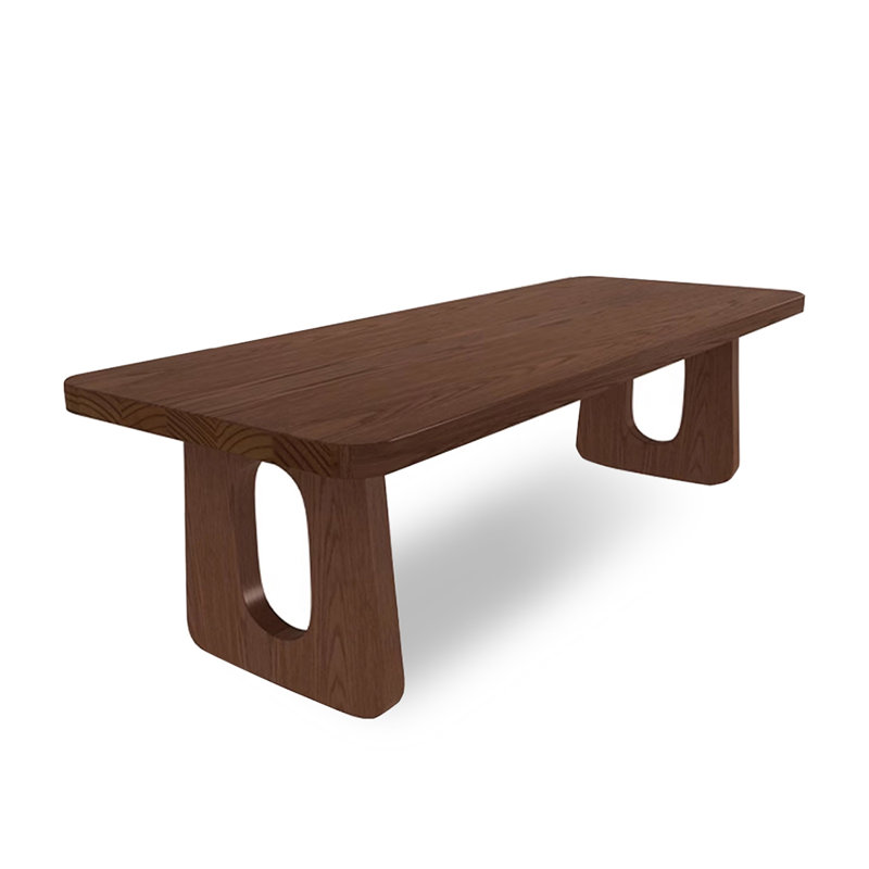Brown Rectangular Solid Wood desk, 29.5" H x 78.7" W x 31.5" D