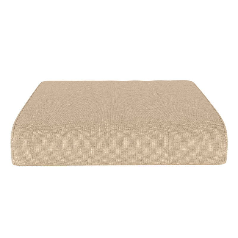 Sunbrella® Outdoor Ottoman Cushion, Sunbrella® Canvas Antique Beige, 4" H x 22" W x 20" D