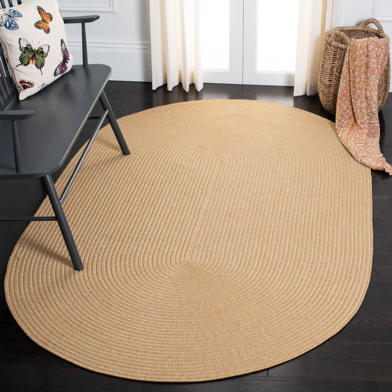 Tapis d'intérieur / extérieur tissé à la main tressé à la main, Ovale 3 pi x 5 pi