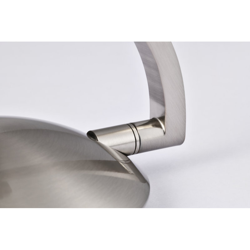 Tête de rail DEL Orb 12 watts 3000K / 4000K / 5000K CCT sélectionnable, angle de faisceau de 36 degrés, nickel brossé style J, 120 volts