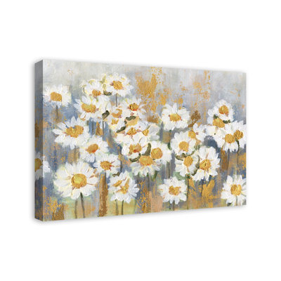 Marguerites blanches - peinture sur toile
