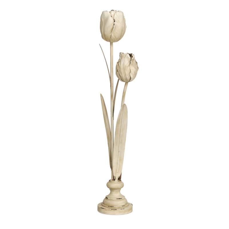 Ensemble de 3 sculptures de fleurs debout Palomo
