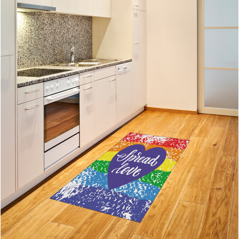 Tapis décoratif Pride Rainbow, Rectangle 2 pi 7 po x 5 pi