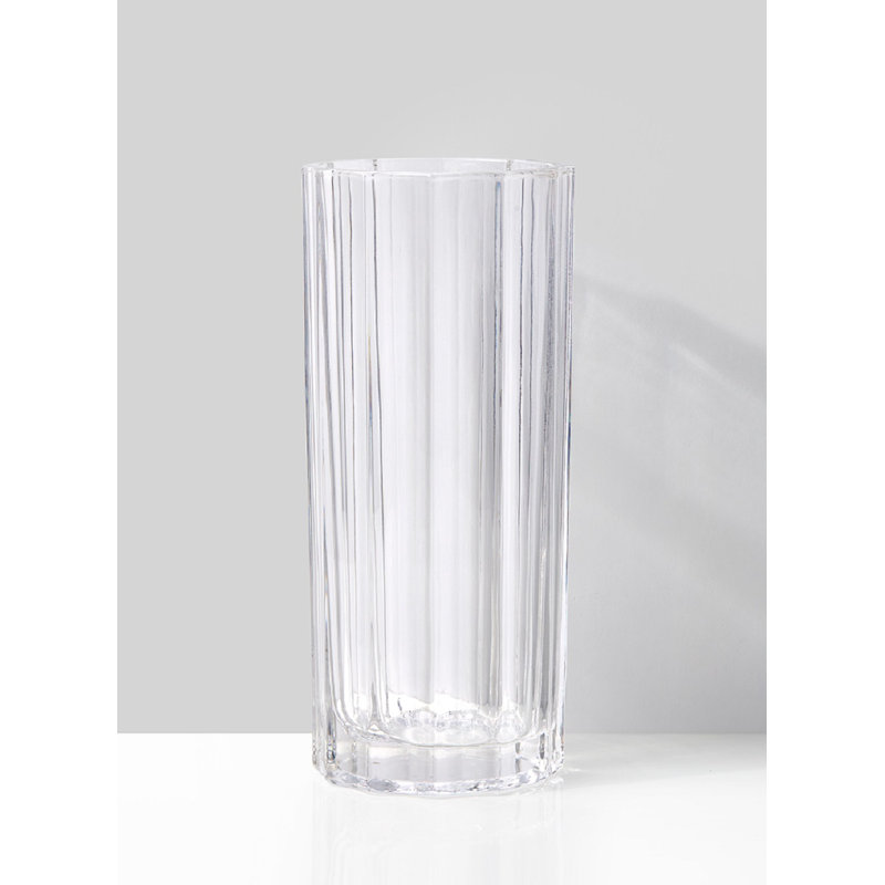 Vase de table en verre optique à motif cannelé Richville