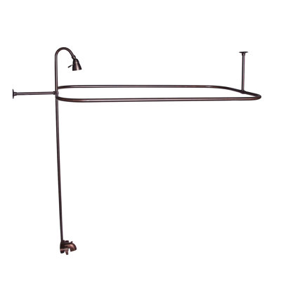 2 Handle Wall Clawfoot Tub Faucet with Diverter