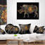 Joyeux Rhinocéros - oreiller imprimé animal-30887196-30887199