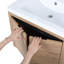 Meuble-lavabo simple 23,69 po avec plateau en résine Tiène