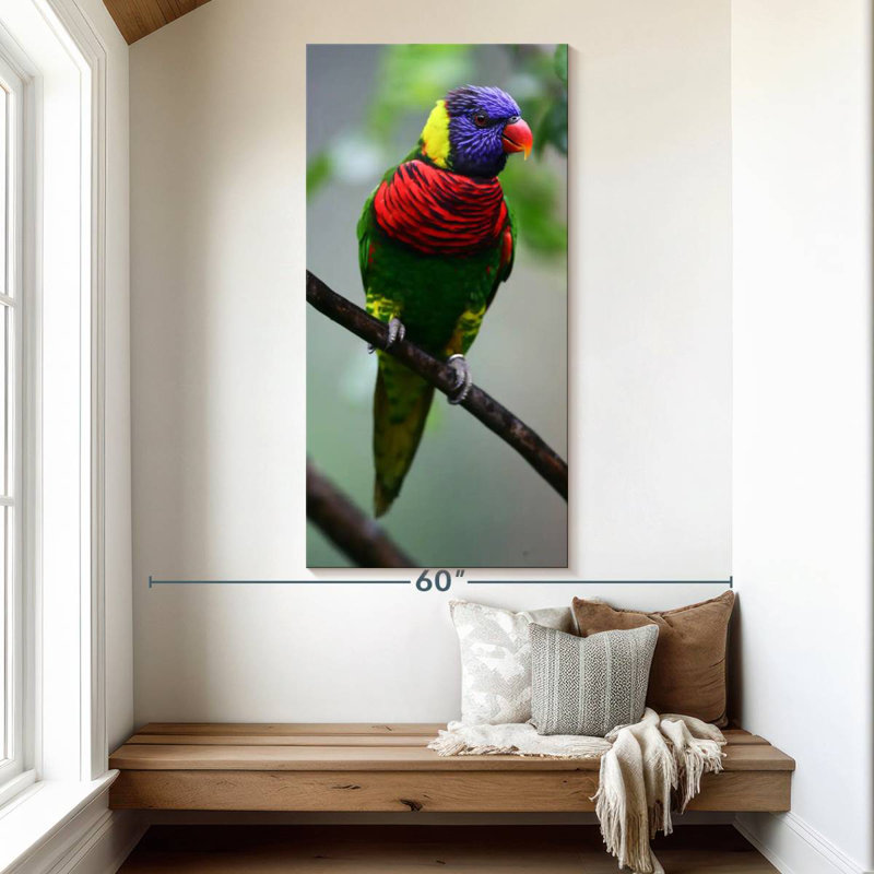 Radiant Rainbow Lorikeet, 54" H x 27" W
