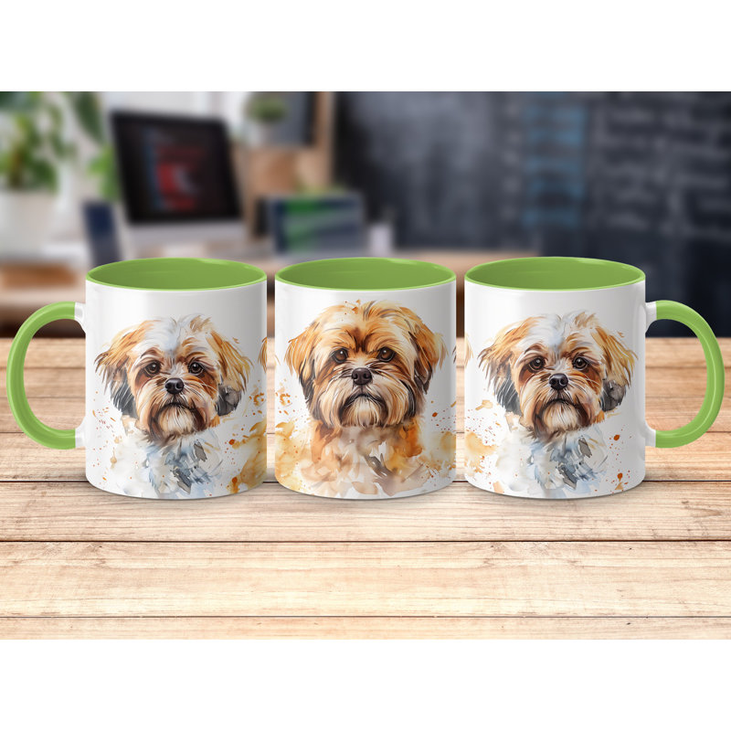 Ceramic Coffee Mug, Light Green, 2