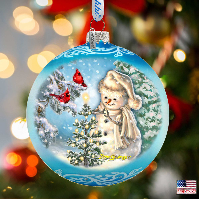 5.5'' Glass Disney/Pixar Ball Ornament, Snowmen 2 