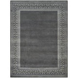 Hand Knotted Wool Southwestern Area Rug in Dark Gray