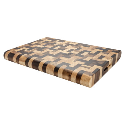 Rockingham Forge Multi-Wood Rectangular Curved Edge Chopping Board