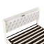 Beige Velvet Upholstered Ottoman Bed with LED & USB-C Charging Ports-401663287