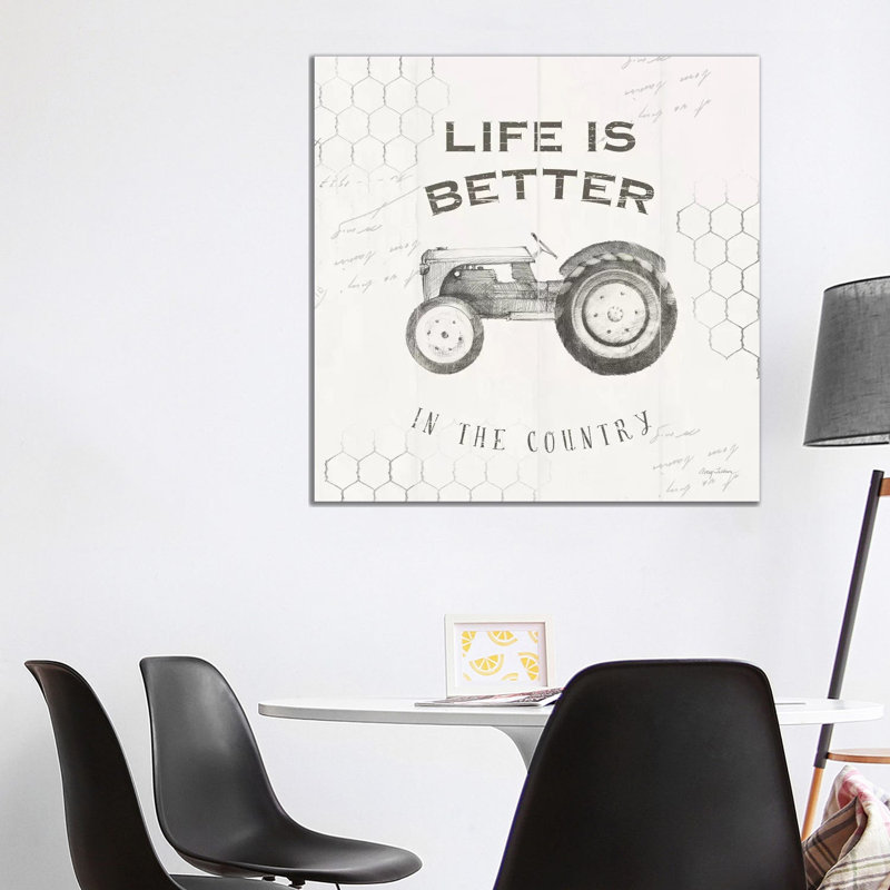 Life At Home II On Chicken Wire Background by Avery Tillmon - Print on Canvas, Wrapped Canvas