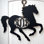 Décoration murale 3 lettres cheval personnalisé