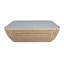 Table basse Sydney en osier et pierre