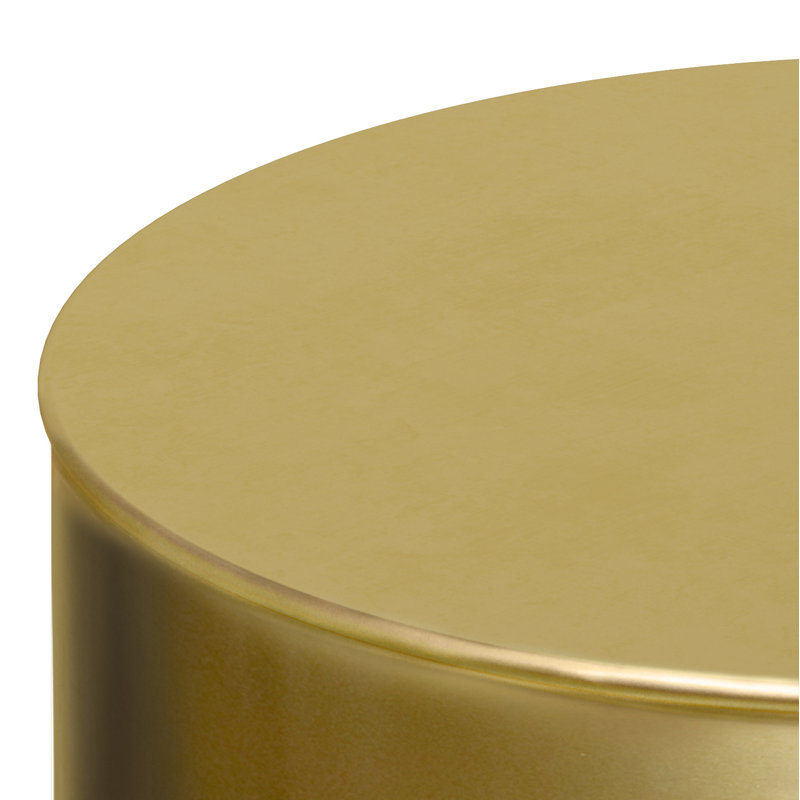 Ombre Black and Gold Metal Round Accent Table