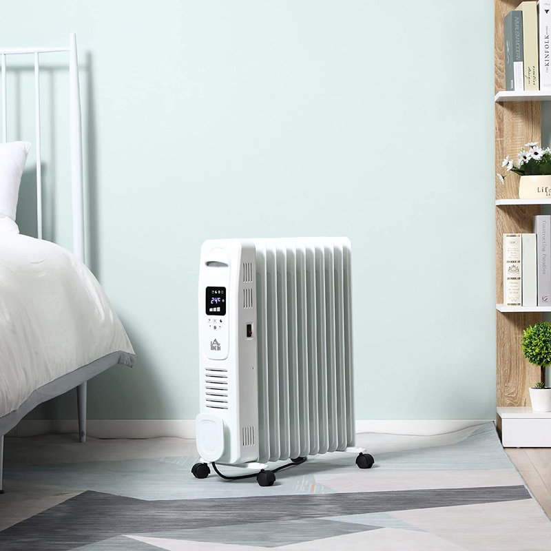 2,000 Watt Electric Radiant Heater with Automatic Thermostat, White