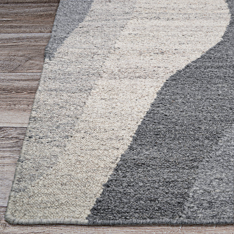 Tapis gris / ivoire intérieur / extérieur Tayseer Porter, 6 pi x 9 pi