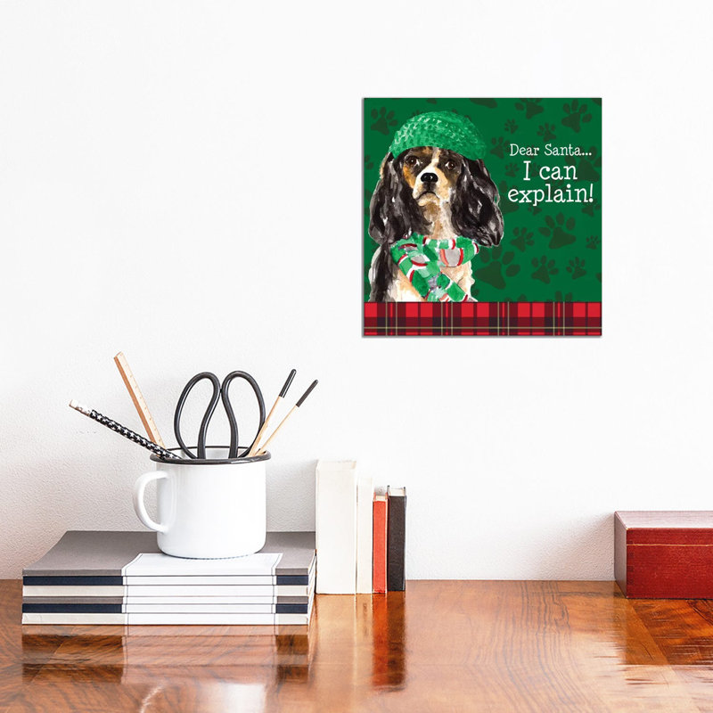 Christmas Puppy II by Lanie Loreth - Wrapped Canvas Print, 30.48cm H x 30.48cm W x 1.905cm D