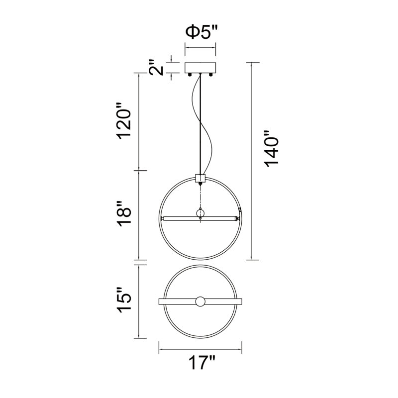 Luminaire suspendu sphère 1 lumière Lasheila