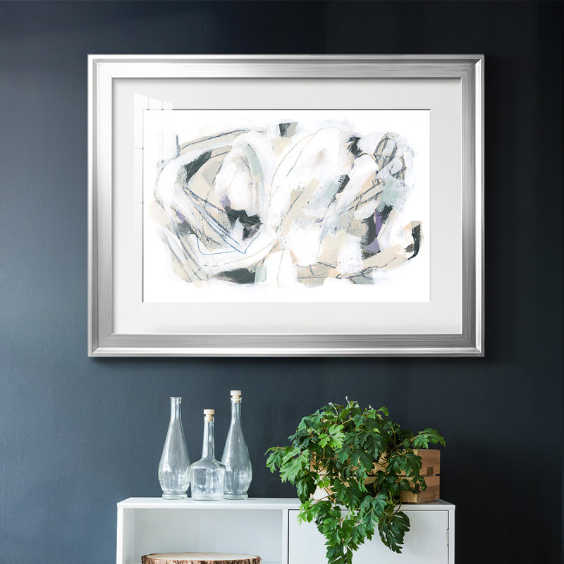 Encadré arctique de l'Arctique Helix II avec cadre biseauté mat et verre, Argent, H 27 po x l 39 po x P 1,5 po