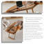 Bureau de 59,06 po Modern Light Luxury Creative Design - plateau en verre trempé, structure en bois massif, tiroirs rotatifs-263656248