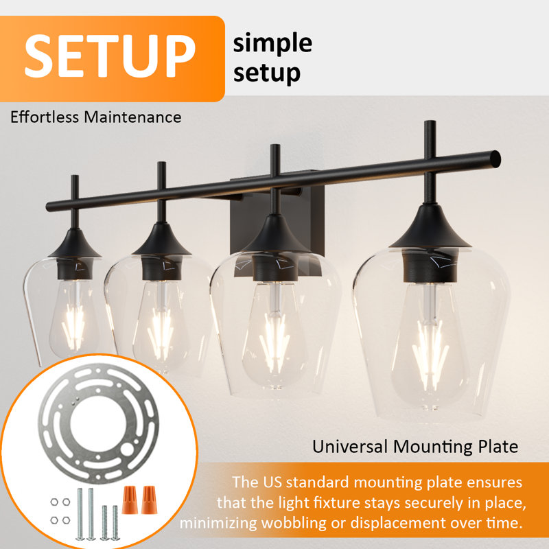 Siordia 4 - Light Vanity Light, Black