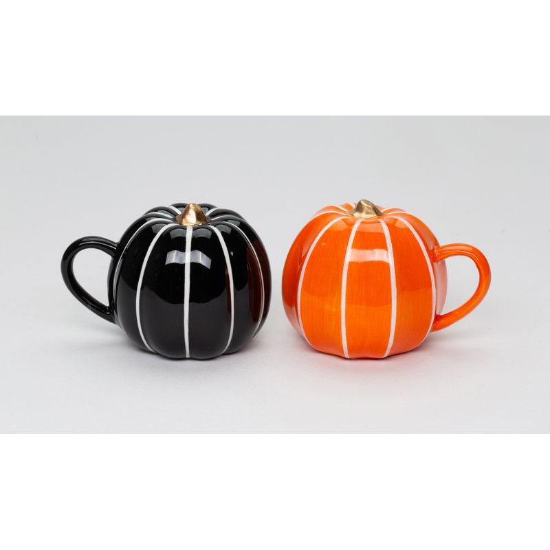 Orange et noir citrouille sel et poivre