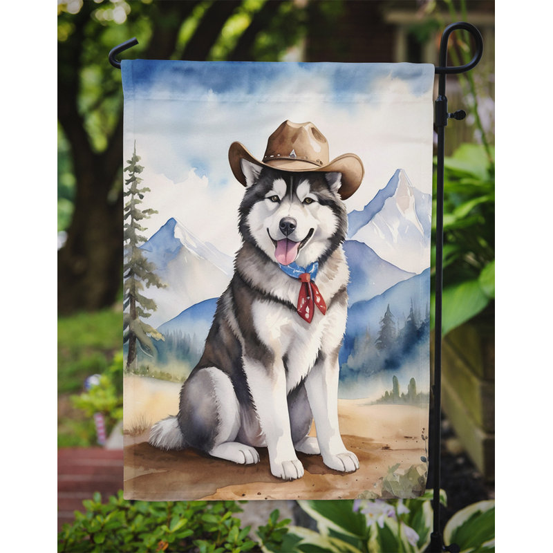 Drapeau Cowboy Welcome Garden, Malamute d’Alaska