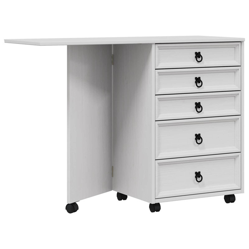Solid Wood Desk, White