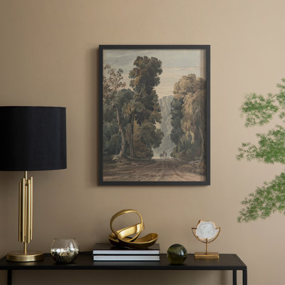 «Vintage Landscape Cxxxx», reproduction encadrée - bois massif
