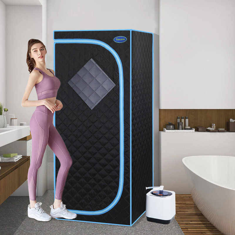 Holaki 1-Person Portable Traditional Steam Sauna Tent With Remote Control, Black