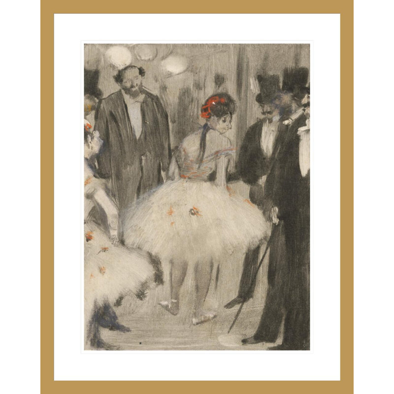 Virginie étant admirée sous le regard du marquis Cavalcanti par Edgar Degas, impression giclée encadrée
