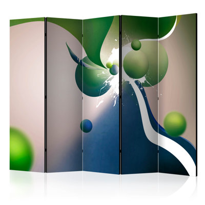Grimshaw 225cm W x 172cm H 5 - Panel Solid Wood Folding Room Divider
