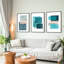 Abstrait moderne - ensemble de 3 reproductions de photos sur toile-609159567-609159560