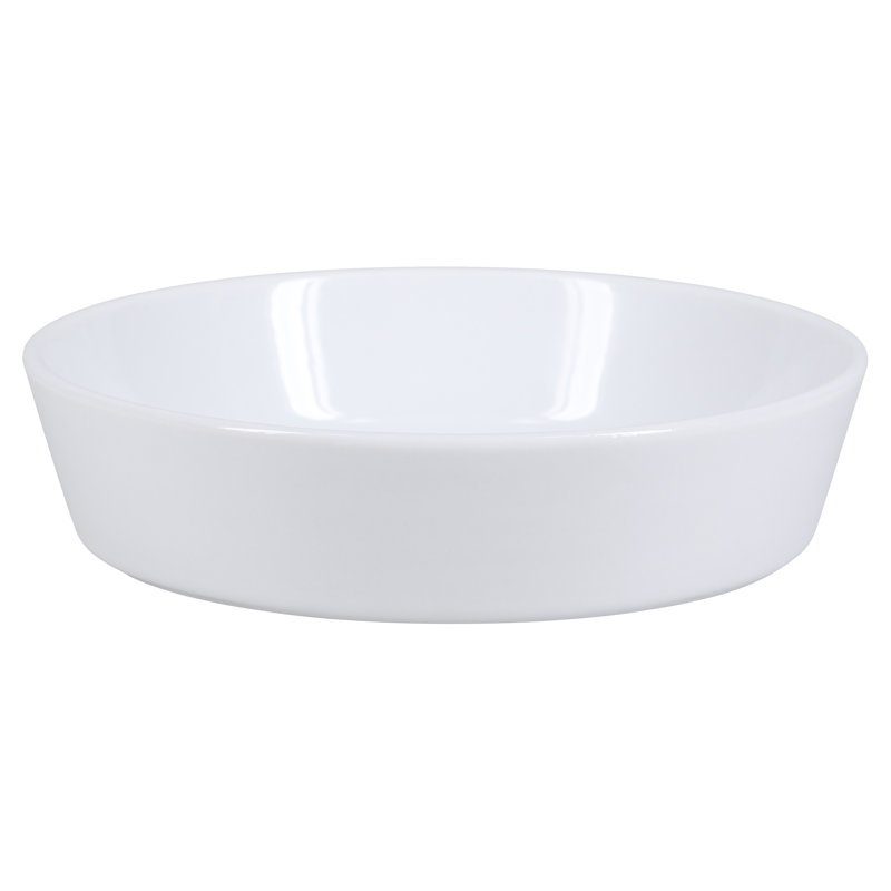 Oslo White Porcelain Round Quiche Dishes Set of 4