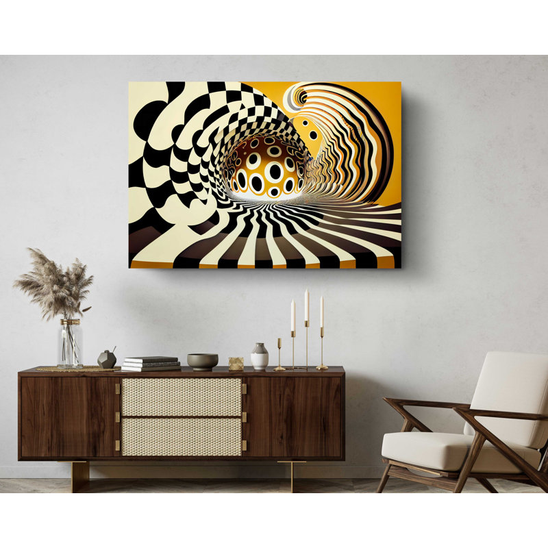 " Modern Abstract Generative Aixa ", 24" H x 36" W x 1" D
