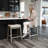 Maven Lane Sophia Wooden Backless Stool with Faux Leather Upholstery-112251009-112251011
