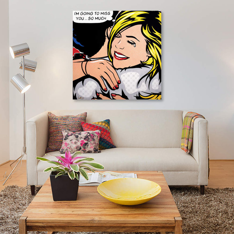 « je vais me manquer », reproduction d’impression sur toile, H 18 po x l 18 po x P 1,5 po, Pas de tapis, Toile tendue