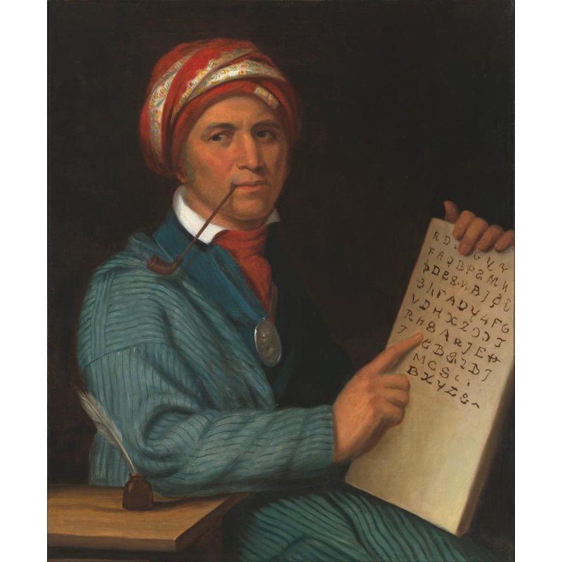 "Sequoyah" par Henry Inman - Art mural sur toile tendue avec châssis, H 48 po x l 33 po