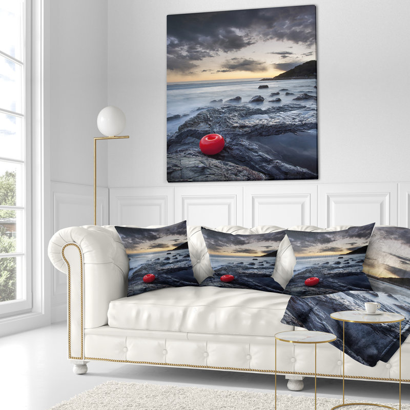 Coussin Dark Sunset at Livorno, 16 po x 1 po, Coussin décoratif