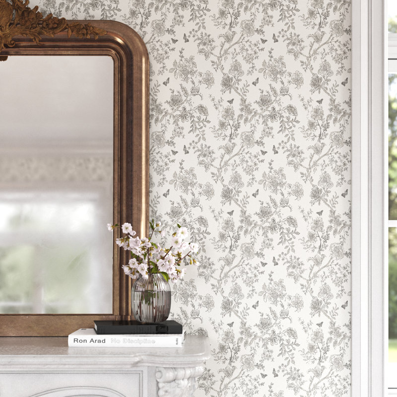 Ottoville Floral Roll, Light Gray