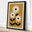 Three Daisies Ascending Retro - Wrapped Canvas-475575806-475575807