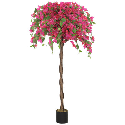 Plantes artificielles décoratives fausses plantes mauves et rouges